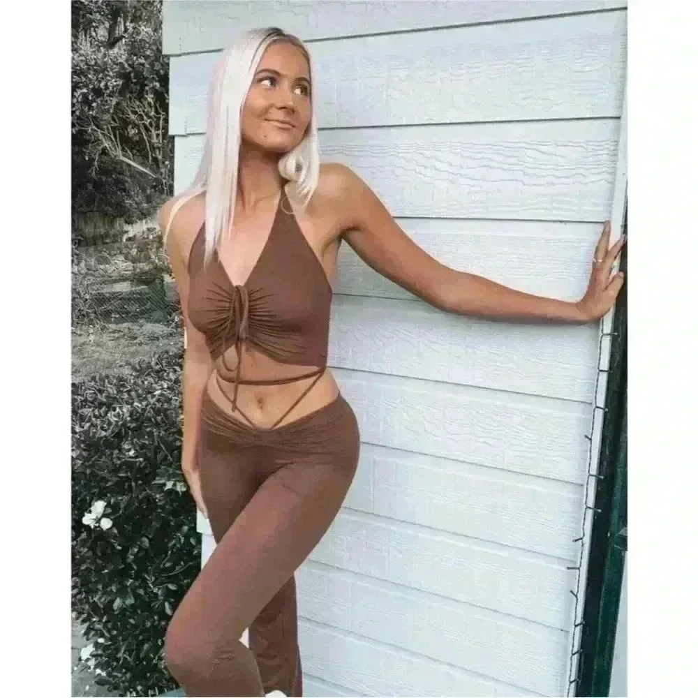 I.AM.GIA Halo Pant Size XS in Chocolate Brown Viral TikTok Euphoria - Picture 3 of 13